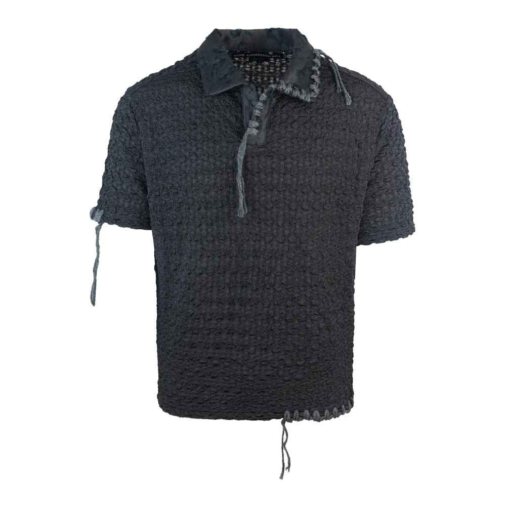 Andersson Bell Zwarte Sweater Regular Fit Polo Stijl Black Heren