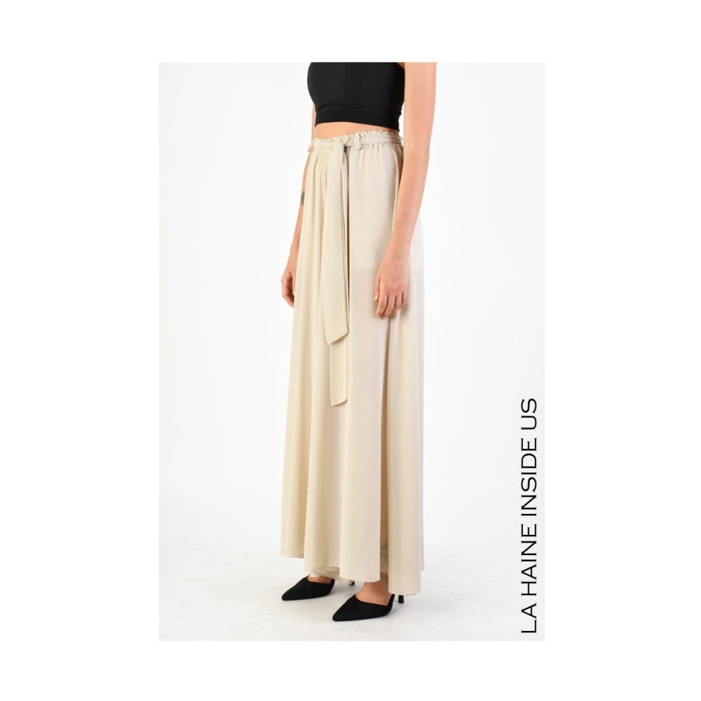 La Haine Inside Us Elegante Palazzo Broek Beige Dames