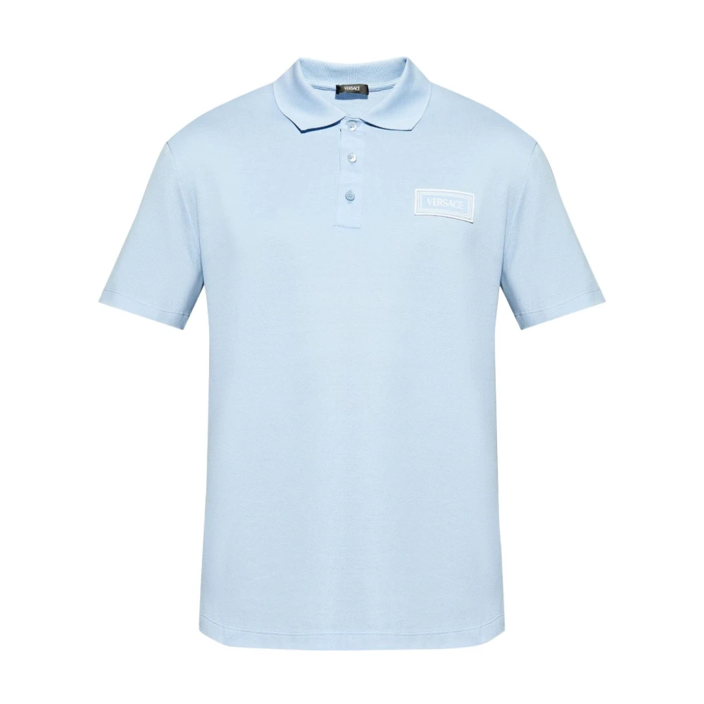 Versace Blauwe T-shirts & Polos voor mannen Blue Heren