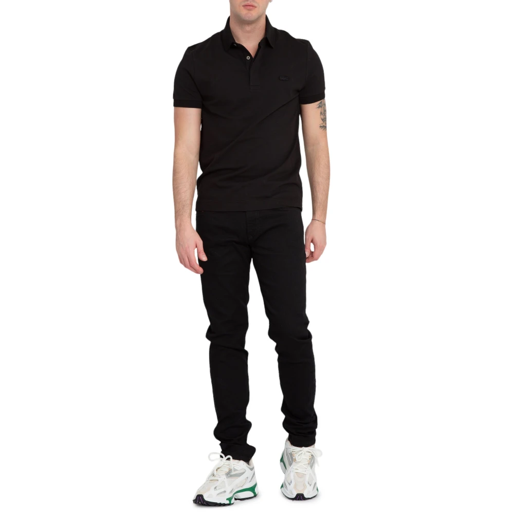 Lacoste Tonal Logo Polo Shirt in Parijs Black Heren