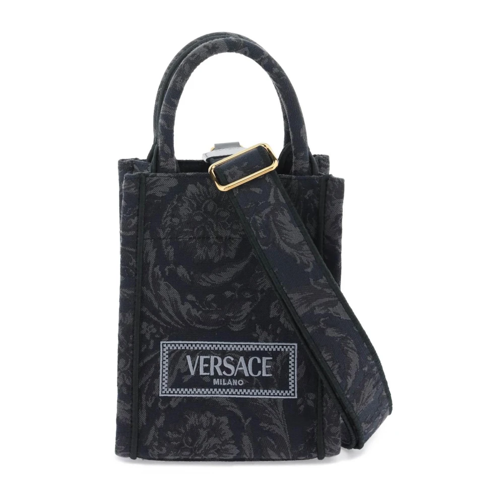 Versace Athena Barocco Mini Tote Tas Black Dames