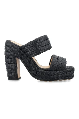 Raffia Mules med Klack