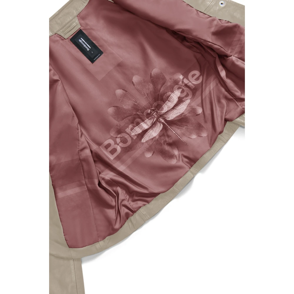 BomBoogie Damy leren jas Beige Dames
