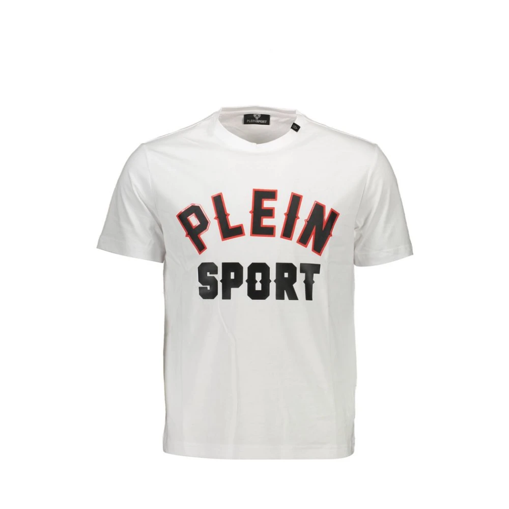 Plein Sport Men's White Cotton T-Shirt - Training T-Shirts & Tops - 2XL - Sport