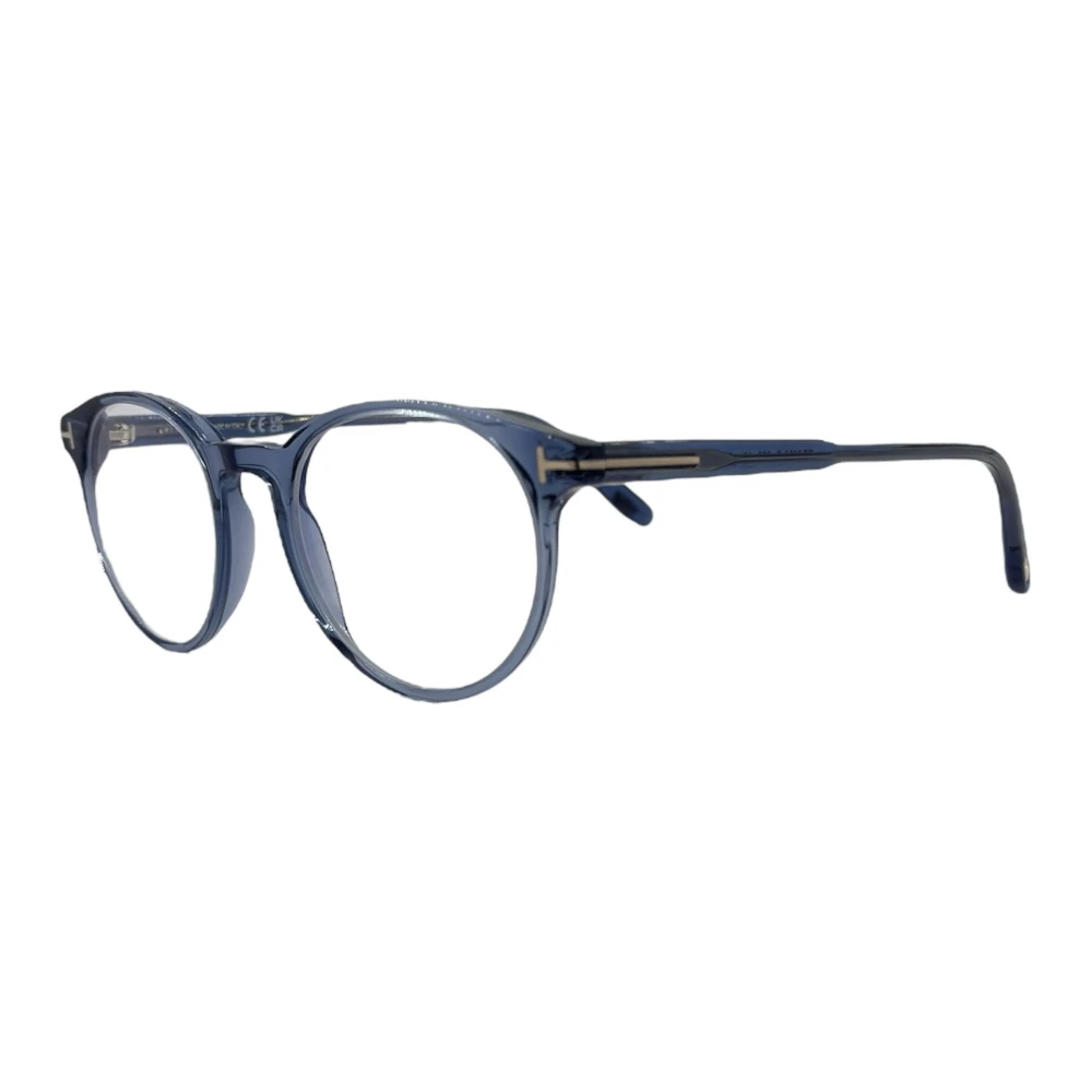 Tom Ford Vintage Ronde Zonnebril Blauw Transparant Blue Unisex