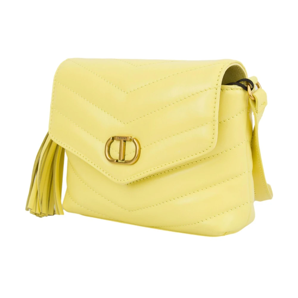 Twinset Stijlvolle Schoudertas Yellow Dames