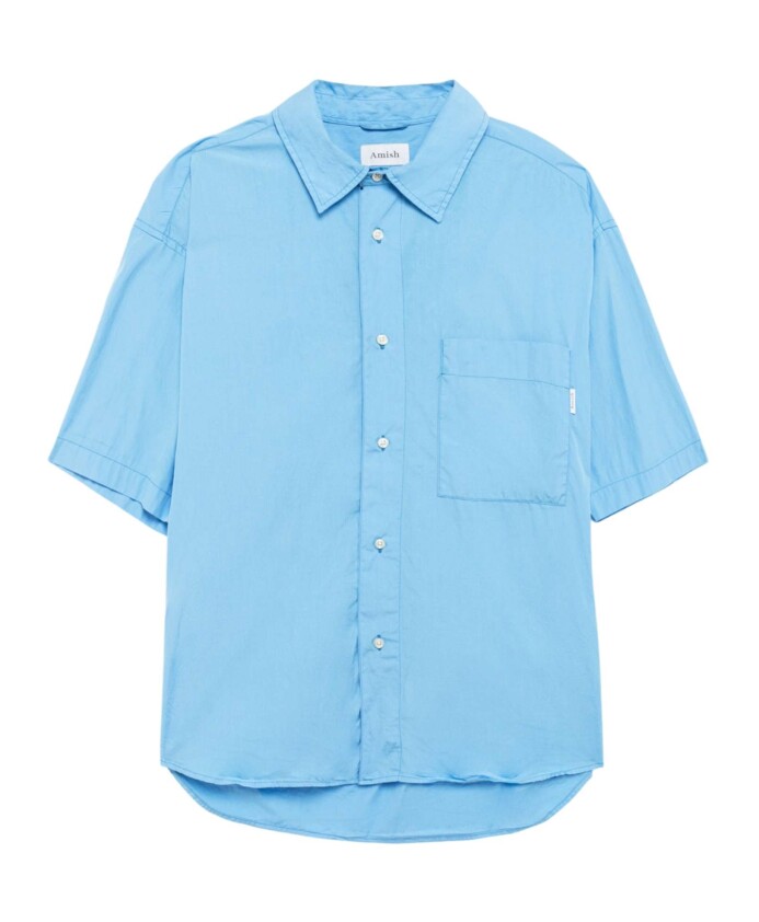 chemise-oversize-a-manches-courtes-en-popeline-bleu-ciel