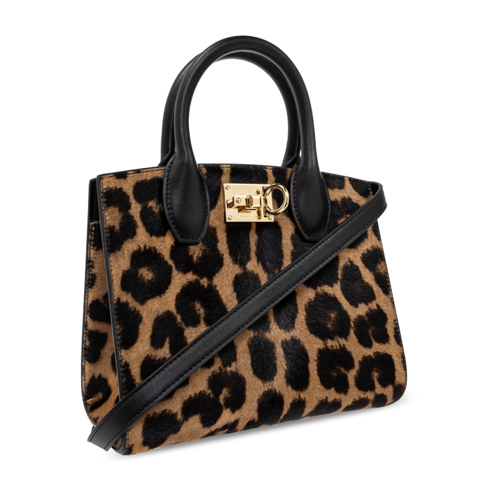 Salvatore Ferragamo Handtas Studio Box Brown Dames