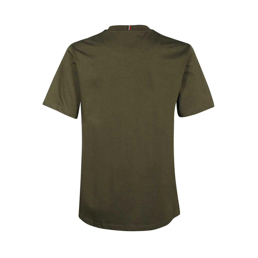 Les Deux Katoenen Ribgebreide Crew T-shirt Green Heren