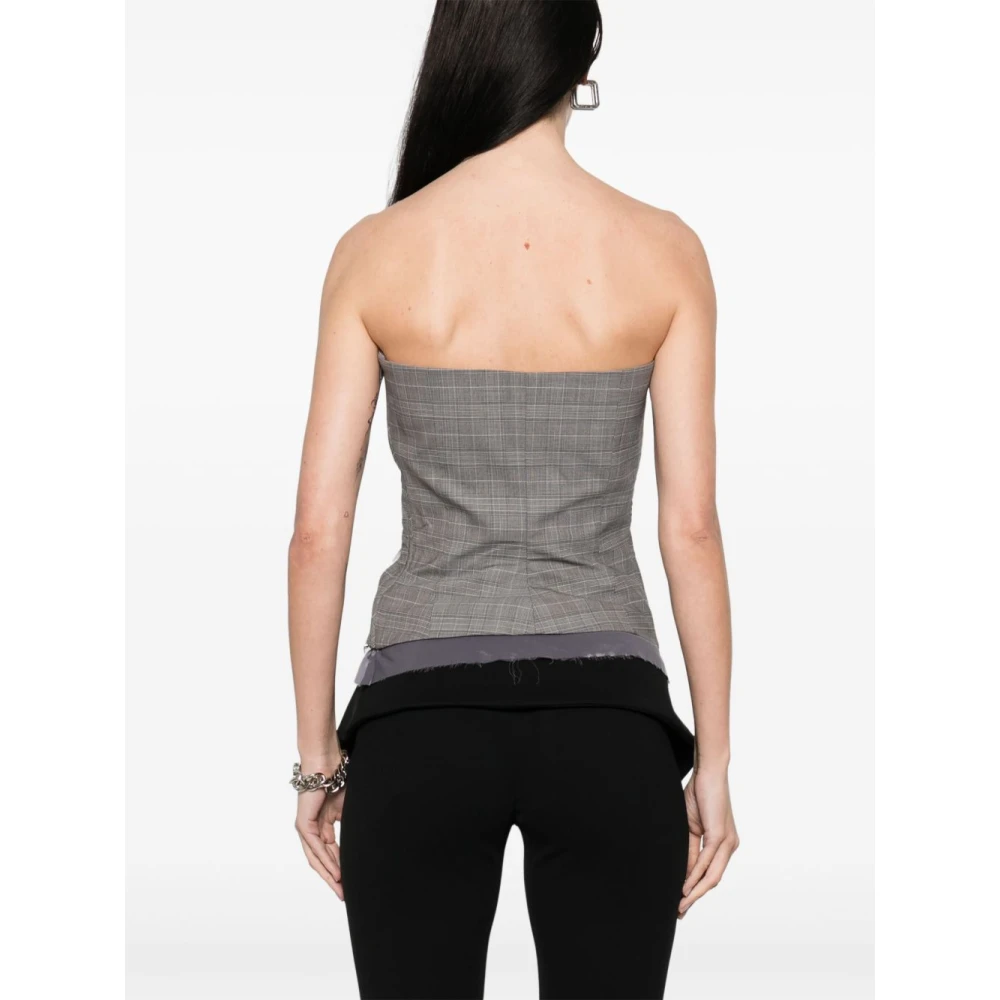 Ottolinger Donkergrijze Gelaagde Strapless Top Gray Dames