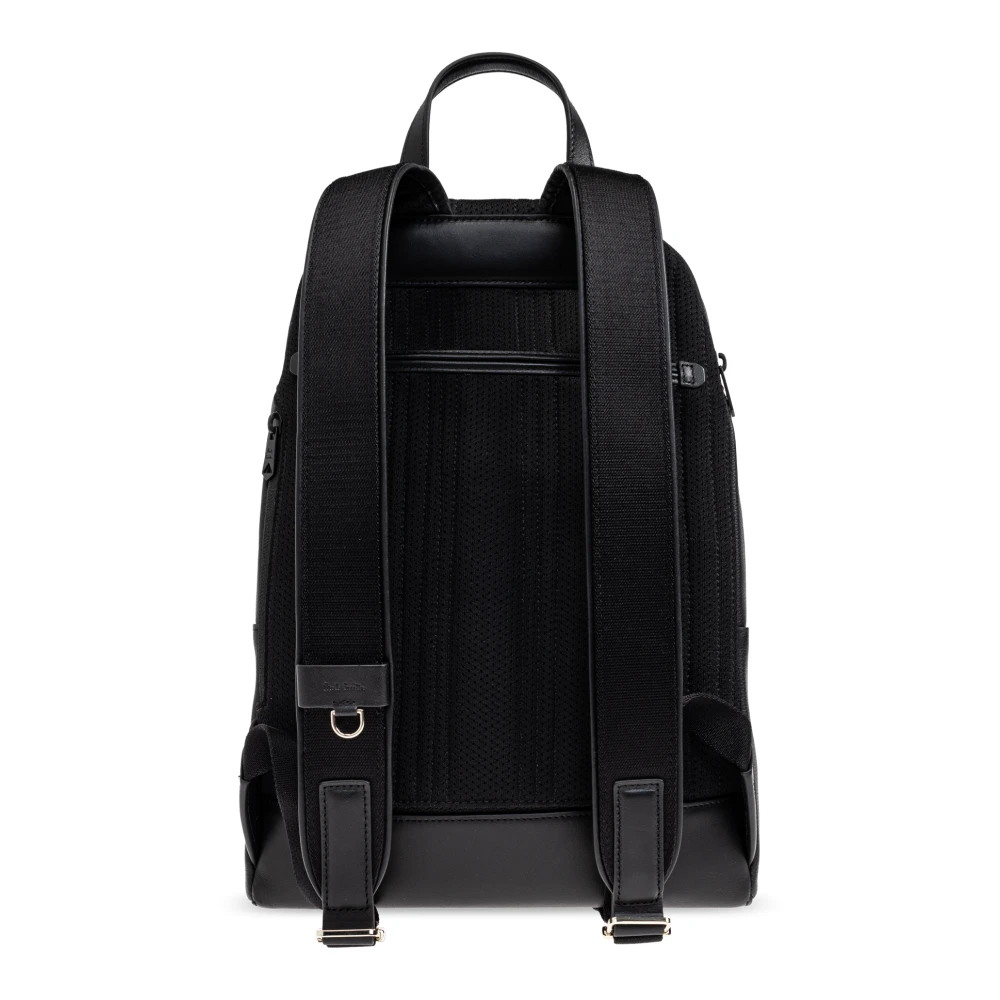 Paul Smith Leren rugzak Black Heren