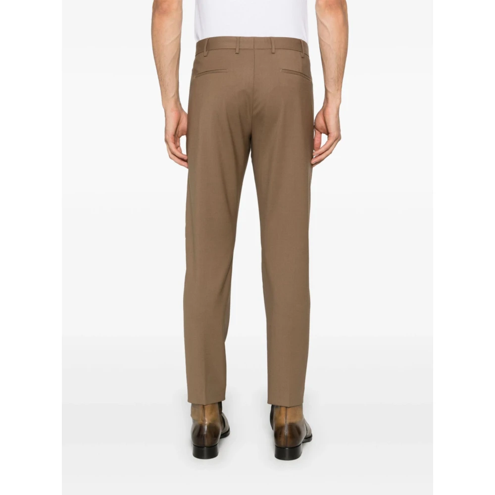 PT Torino Sartorial Wol Tabak Broek Brown Heren