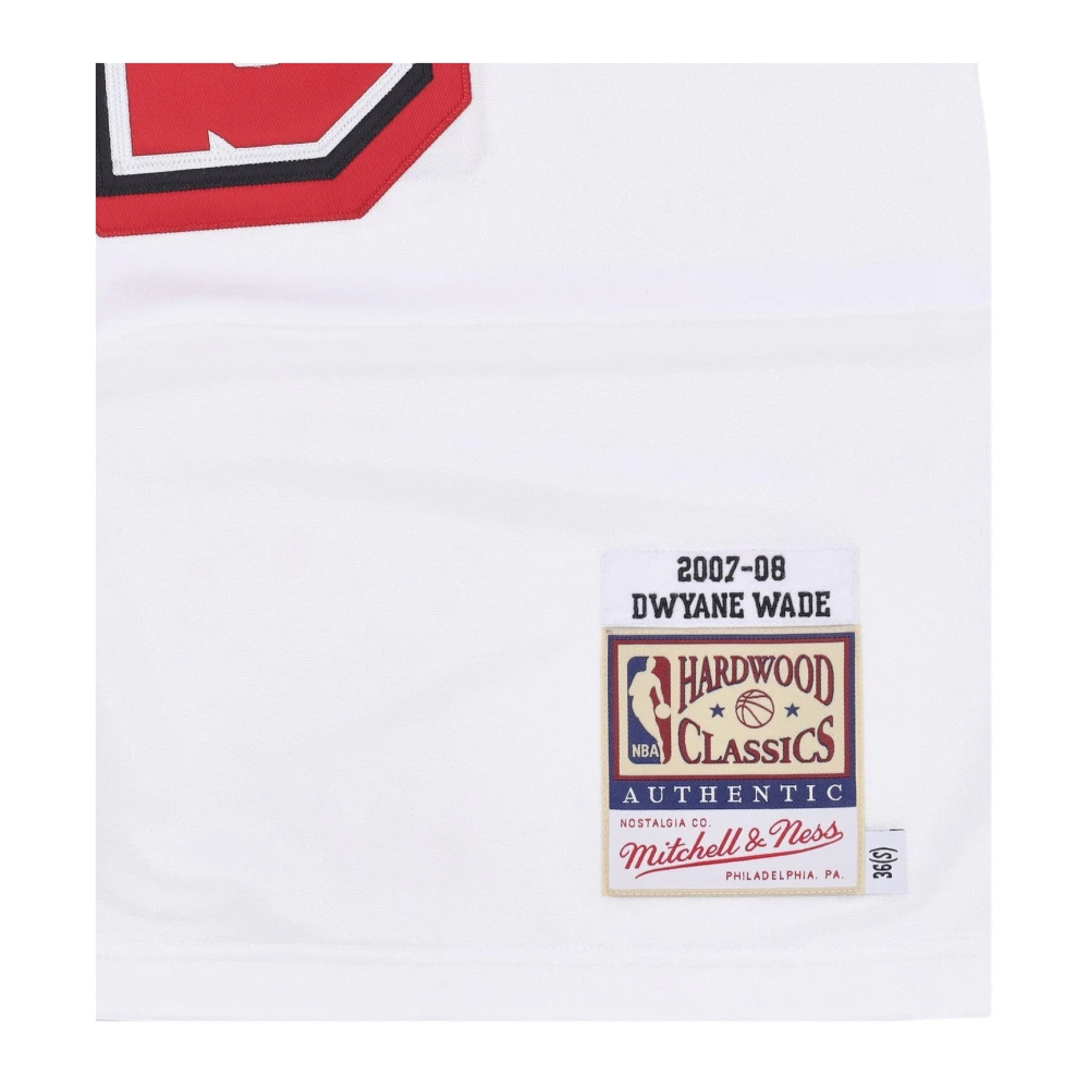 Mitchell & Ness Dwyane Wade Miami Heat Basketbalshirt White Heren