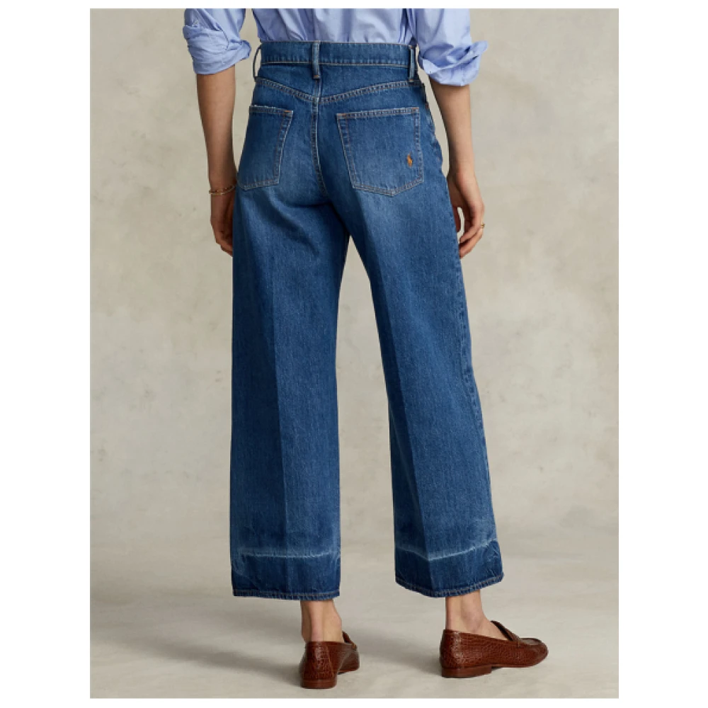 Polo Ralph Lauren Wijde Pijp Jeans Trendy en veelzijdig Blue Dames
