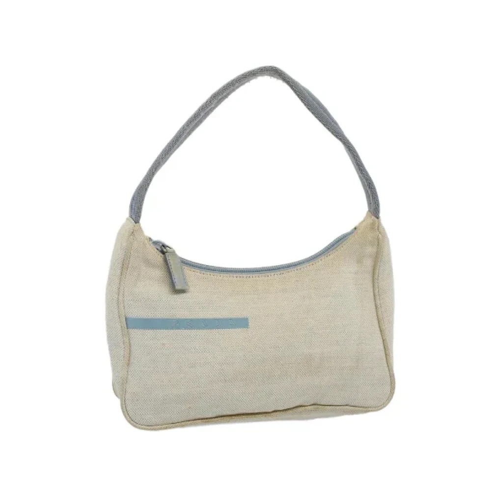 Prada Vintage Pre-owned Canvas handbags White Dames