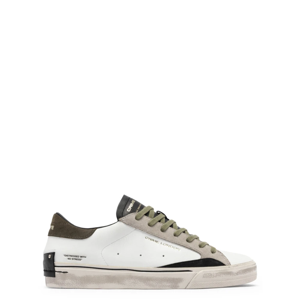 Crime London Uomo Bianco Scarpe, 44 Eu, New,