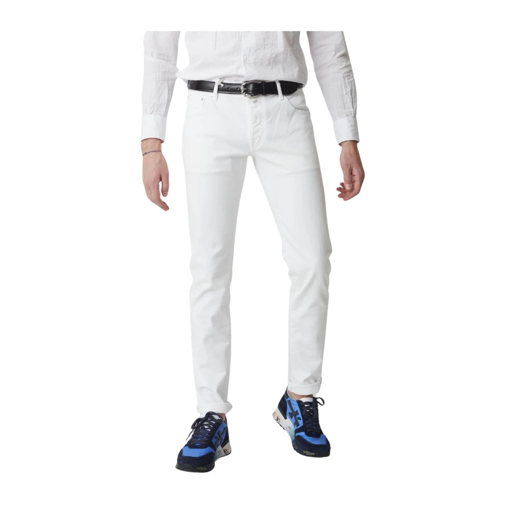 Jacob Cohën Vintage Comfort Slim-Fit Broek White Heren