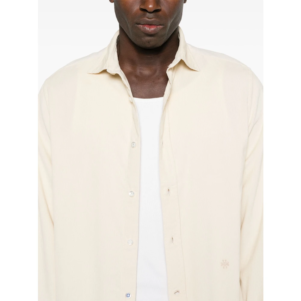 Jacob Cohën Katoenen shirt Made in Italy Beige Heren