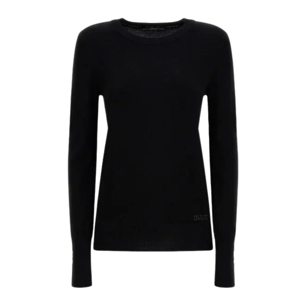 Guess Donna Nero Donne, Felpa + Maglione, Aglione Girocollo Da, (M) - Immagine 4