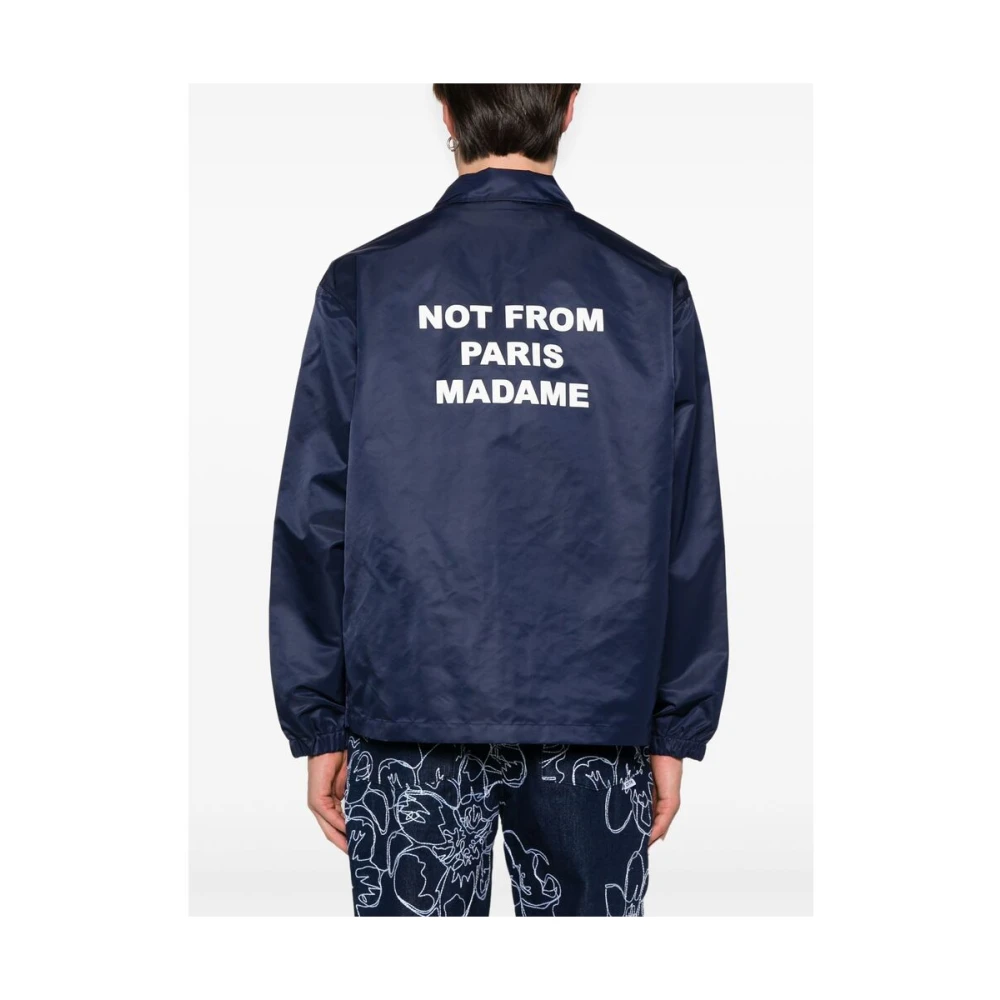 Drole de Monsieur Blauwe waterafstotende bodywarmer met drukknoopsluiting Blue Heren