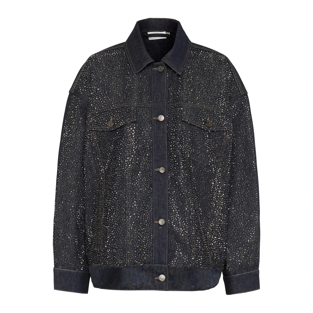 Gestuz Oversized Denim Jack met Similisten Blue Dames