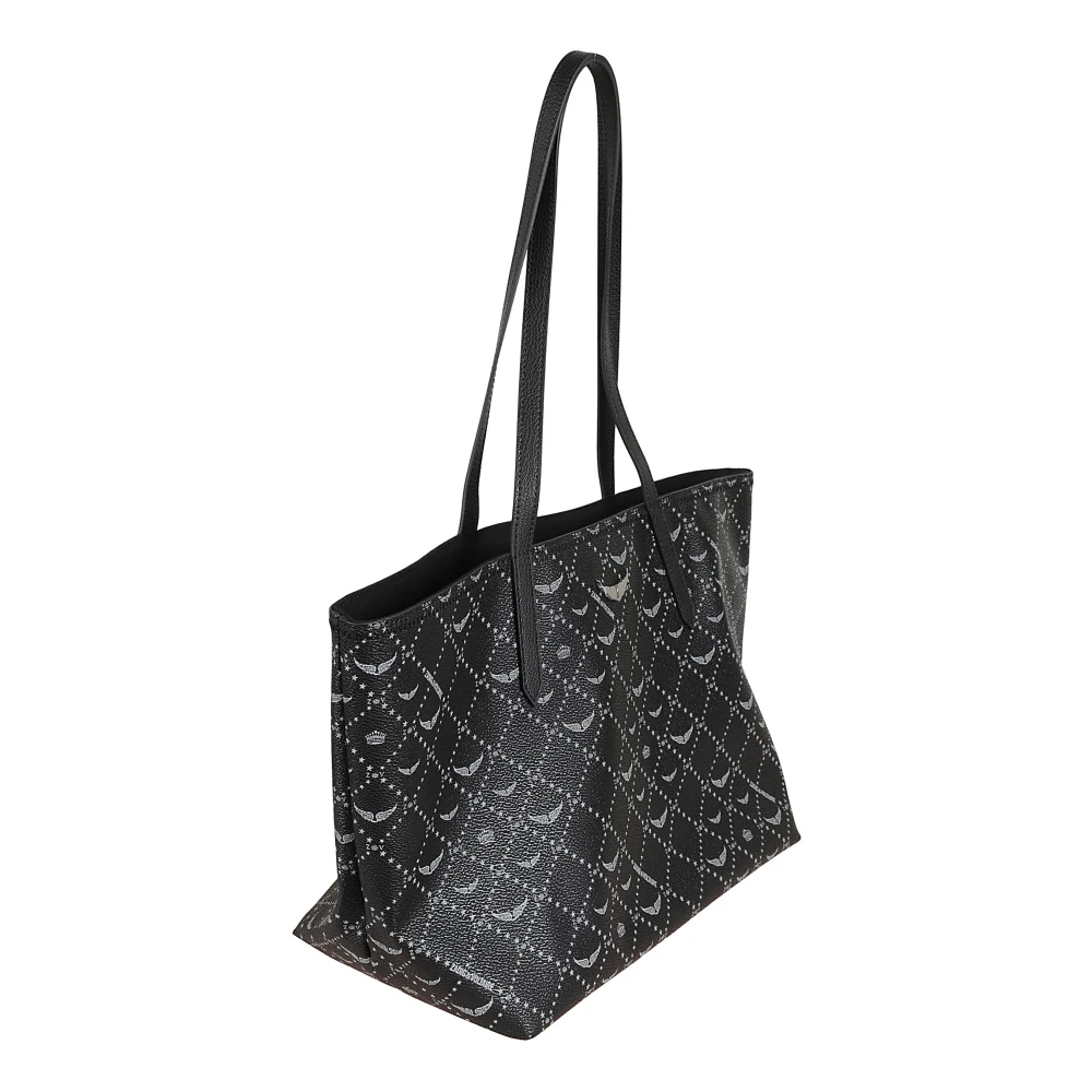 Zadig & Voltaire Monogram Leren Shopper met Iconisch Logo Black Dames