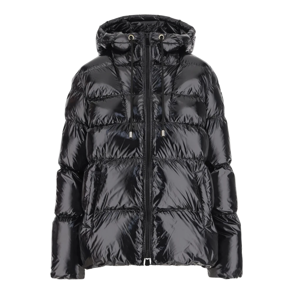 Pinko Black Nylon Hooded Winter Jacket - Female - Winter Jackets - Xs - Jackets