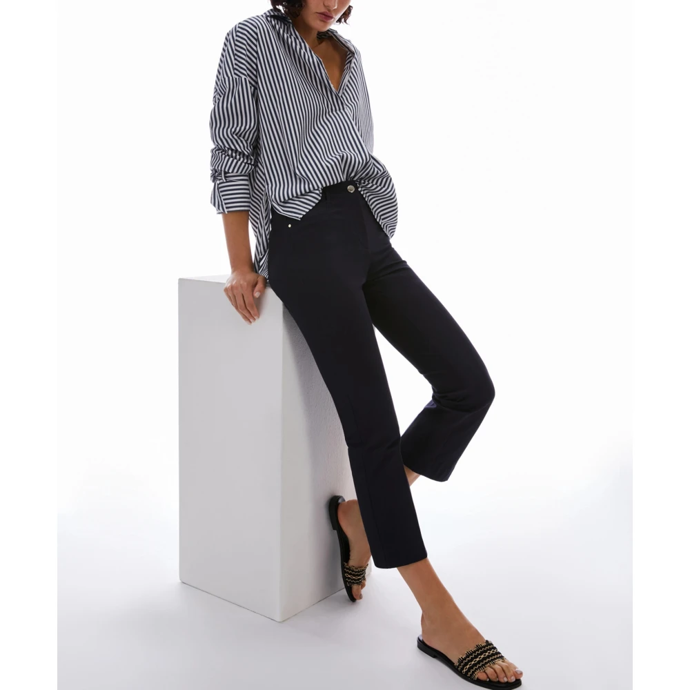 Pennyblack Kick-Flare Katoenen Broek Blue Dames