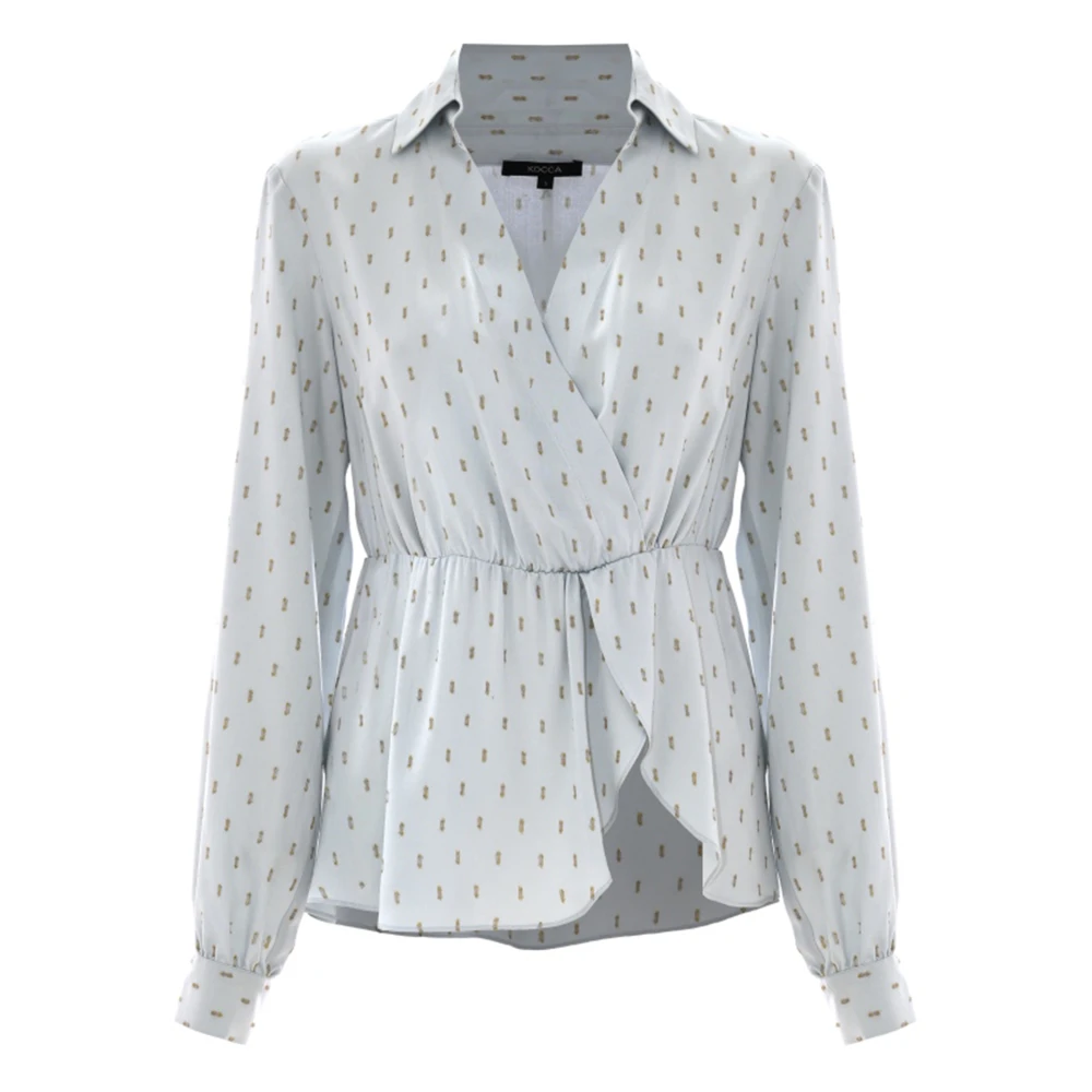 Kocca Blouse met overslag en gerimpelde taille Multicolor Dames