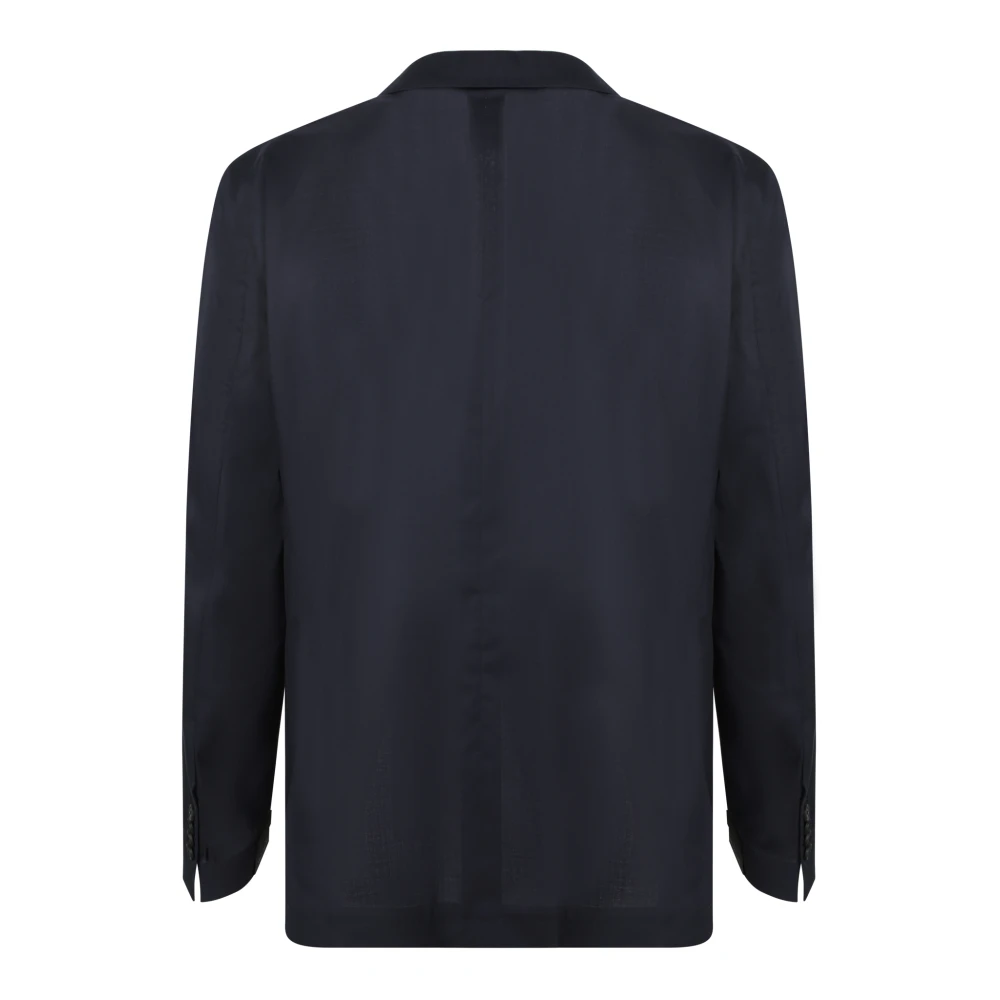 Tagliatore Enkellange jas zijde Blue Heren