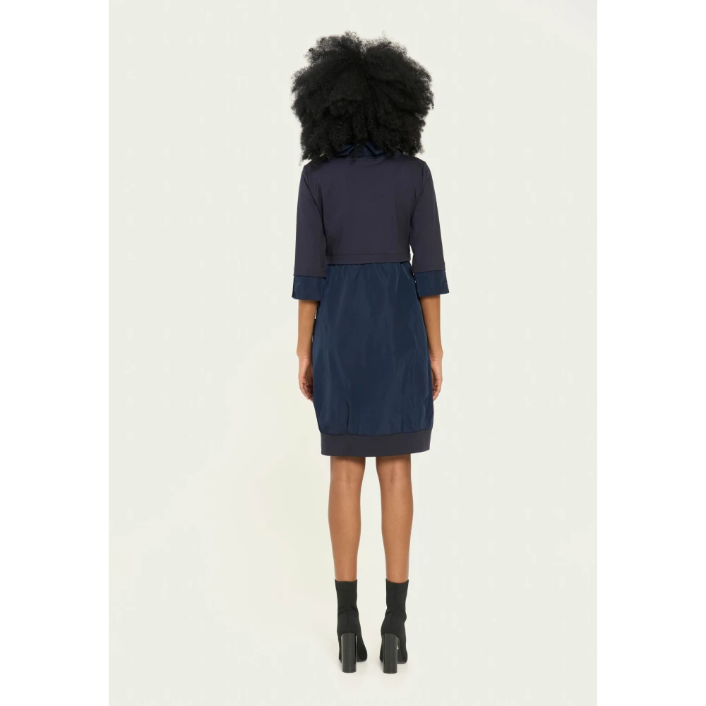 Vicario Cinque Milano Stitch Jurk met Ballonrok Blue Dames