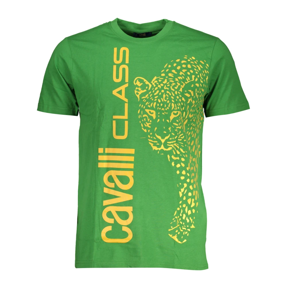 Cavalli Class Groen Heren T-shirt Korte Mouwen Green Heren