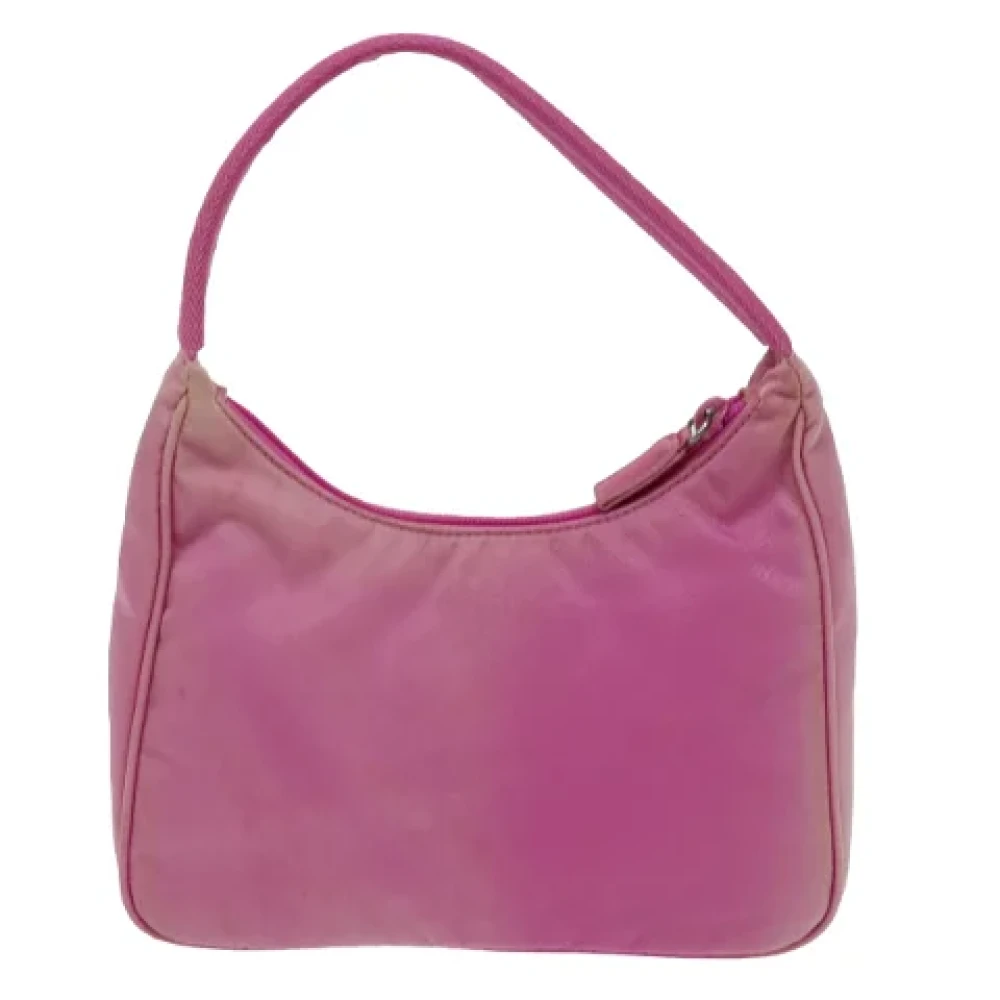 Prada Vintage Pre-owned Nylon handbags Pink Dames