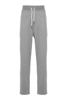 pantalon-gris-en-jersey-style-cordon-de-serrage-elastique
