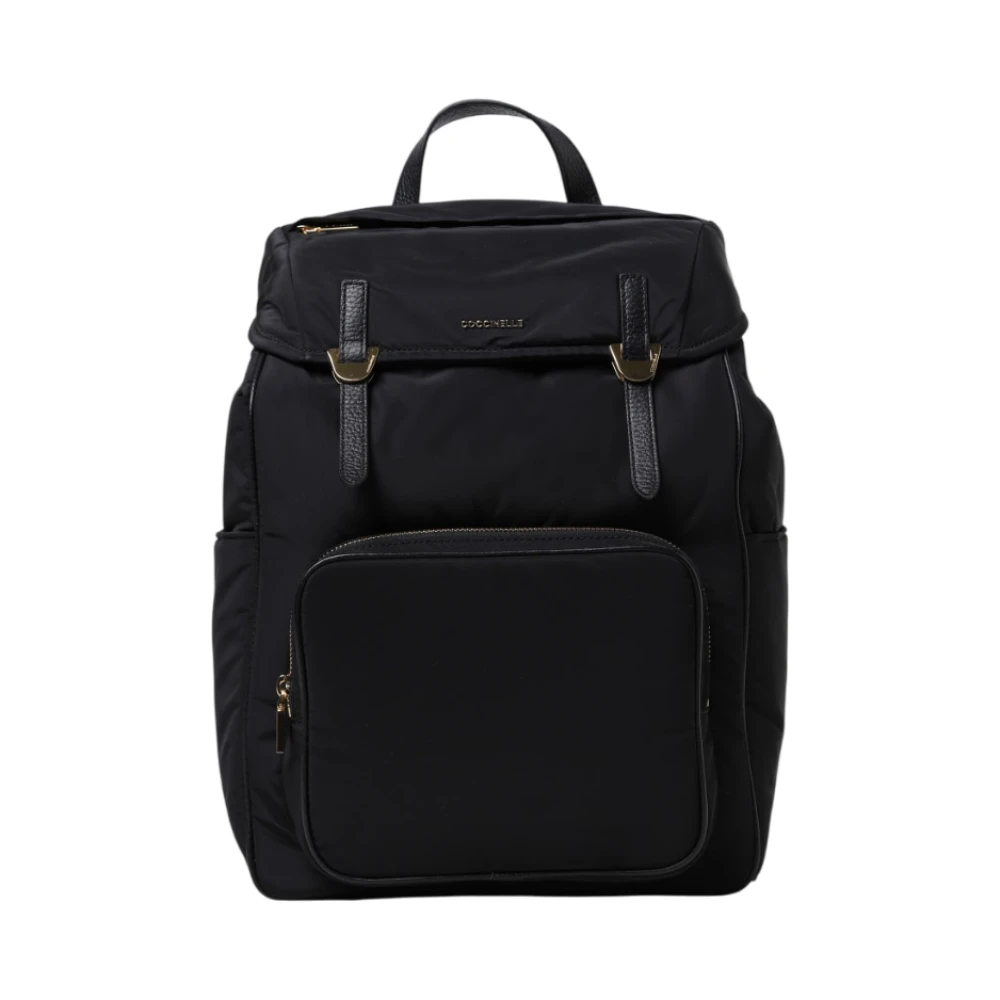 Coccinelle Women's Black Backpacks, One Size, Campus Puffy Medium Nylon Backpack