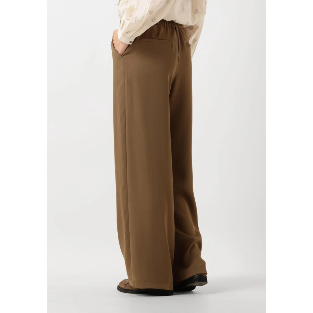 Summum Woman Groene Fluid Cargo Broek Brown Dames