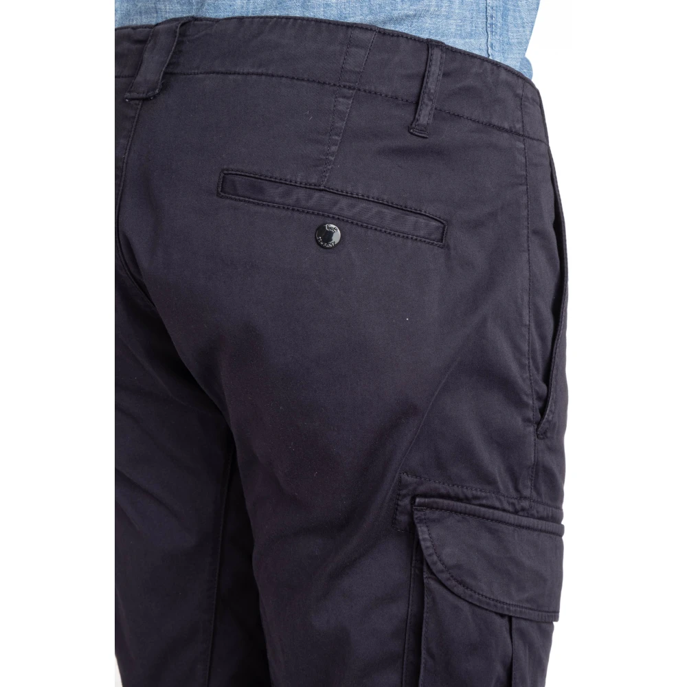 C.P. Company Blauwe Katoenen Broek Ritssluiting Blue Heren