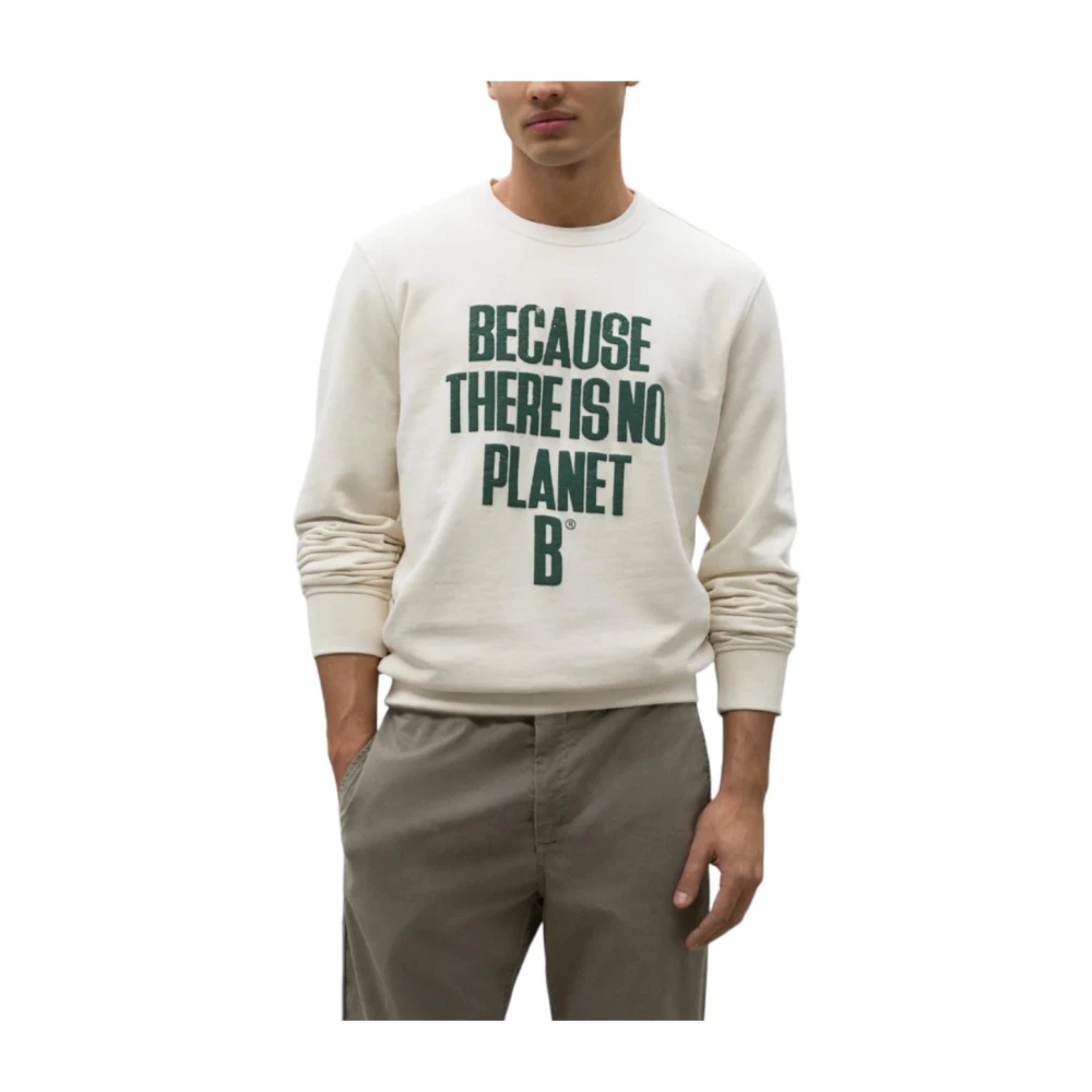 Ecoalf Men's White Bardera Sweatshirt - Sweatshirts - M - Sweatshirts & Hoodies