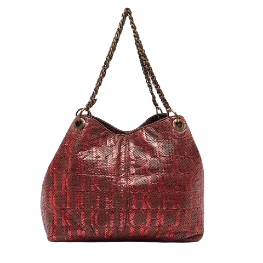 Carolina Herrera Pre-owned Leather handbags Red Dames