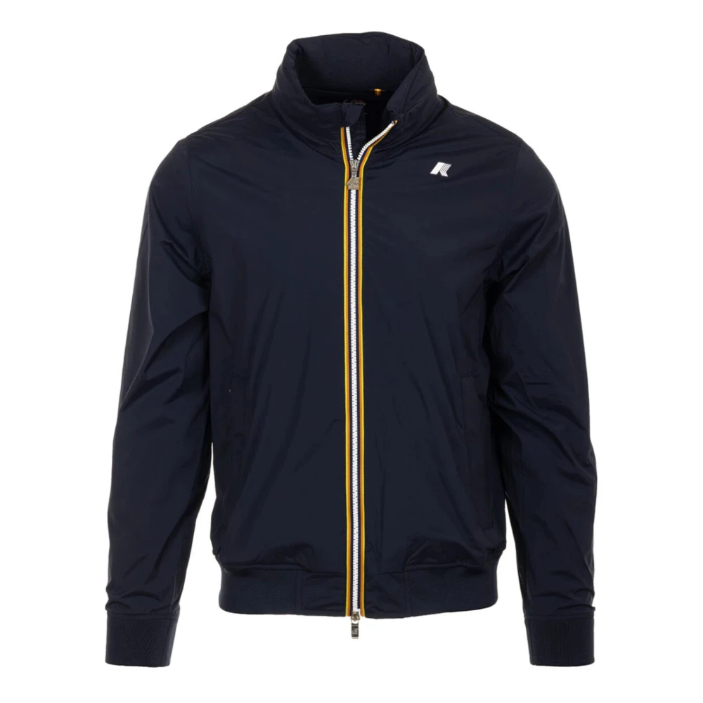 K-Way Men's Blue Amaury Stretch Nylon Jersey - Bomber Jackets - M - Jackets