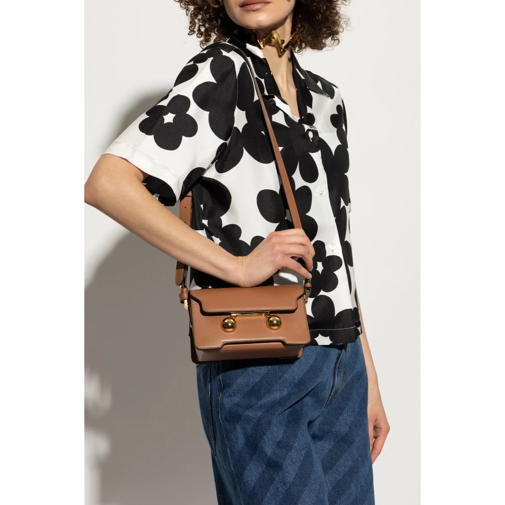 Marni Schoudertas Trunkaroo Mini Brown Dames