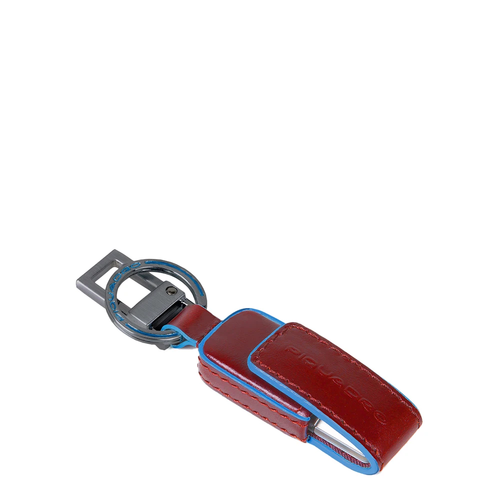 Piquadro Unisex Röd Accessoarer One Size, Bomull, Nyckelring Med 256 Gb Usb-Minne
