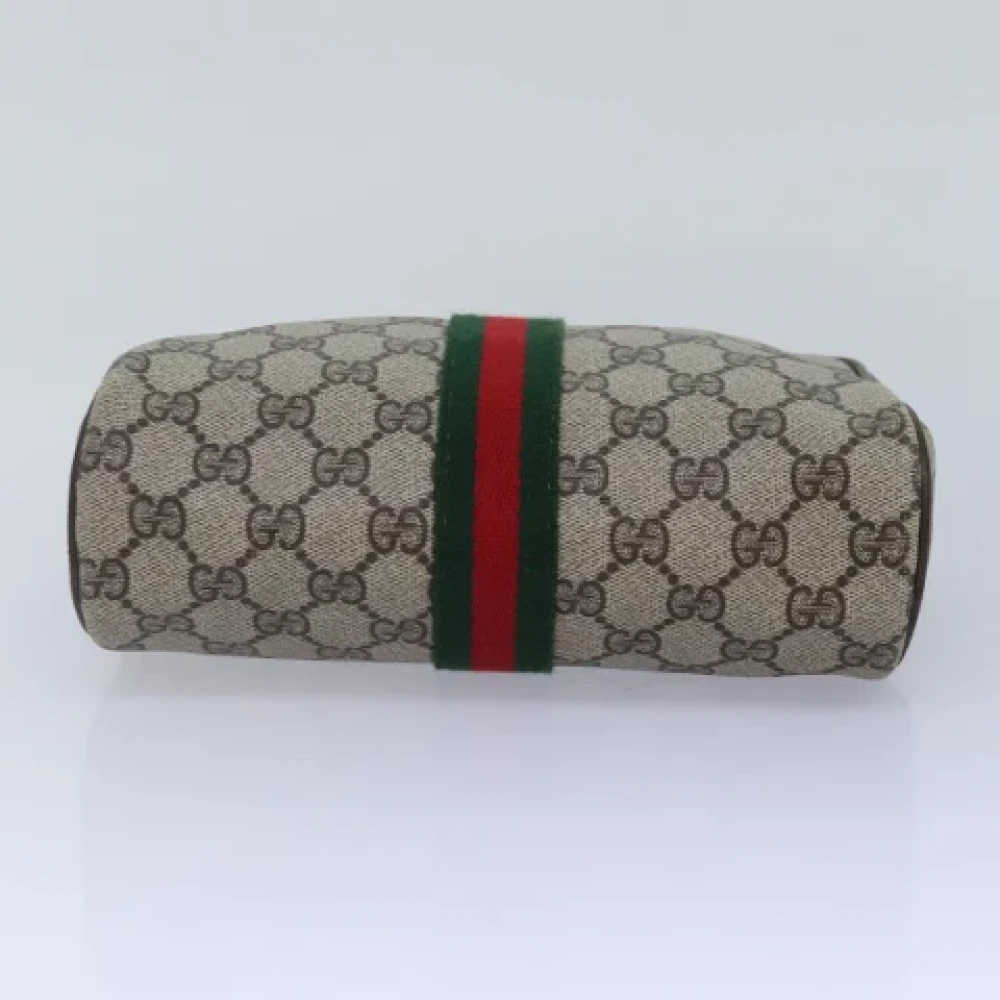 Gucci Vintage Pre-owned Leather clutches Beige Dames