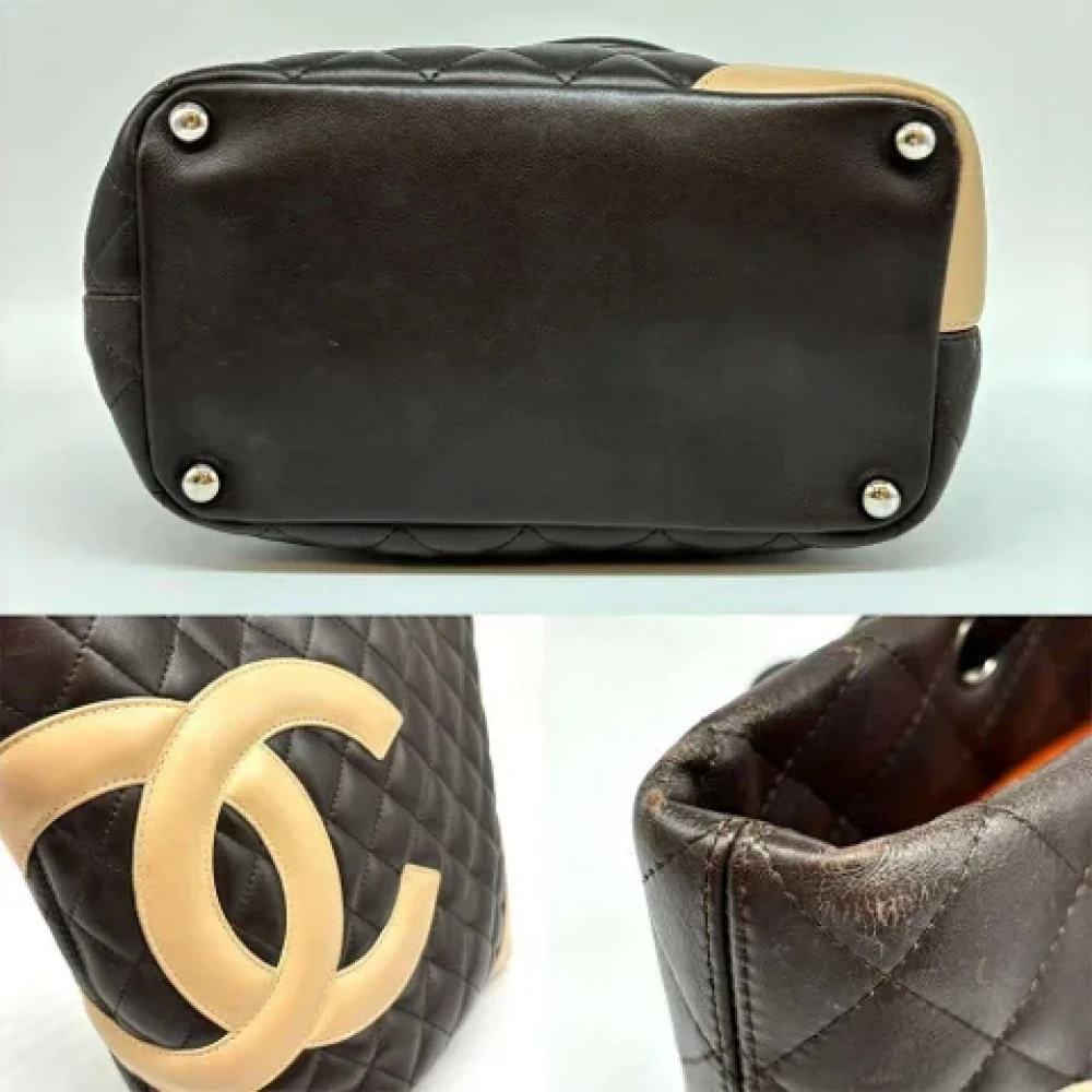 Chanel Vintage Pre-owned Fabric chanel-bags Brown Dames