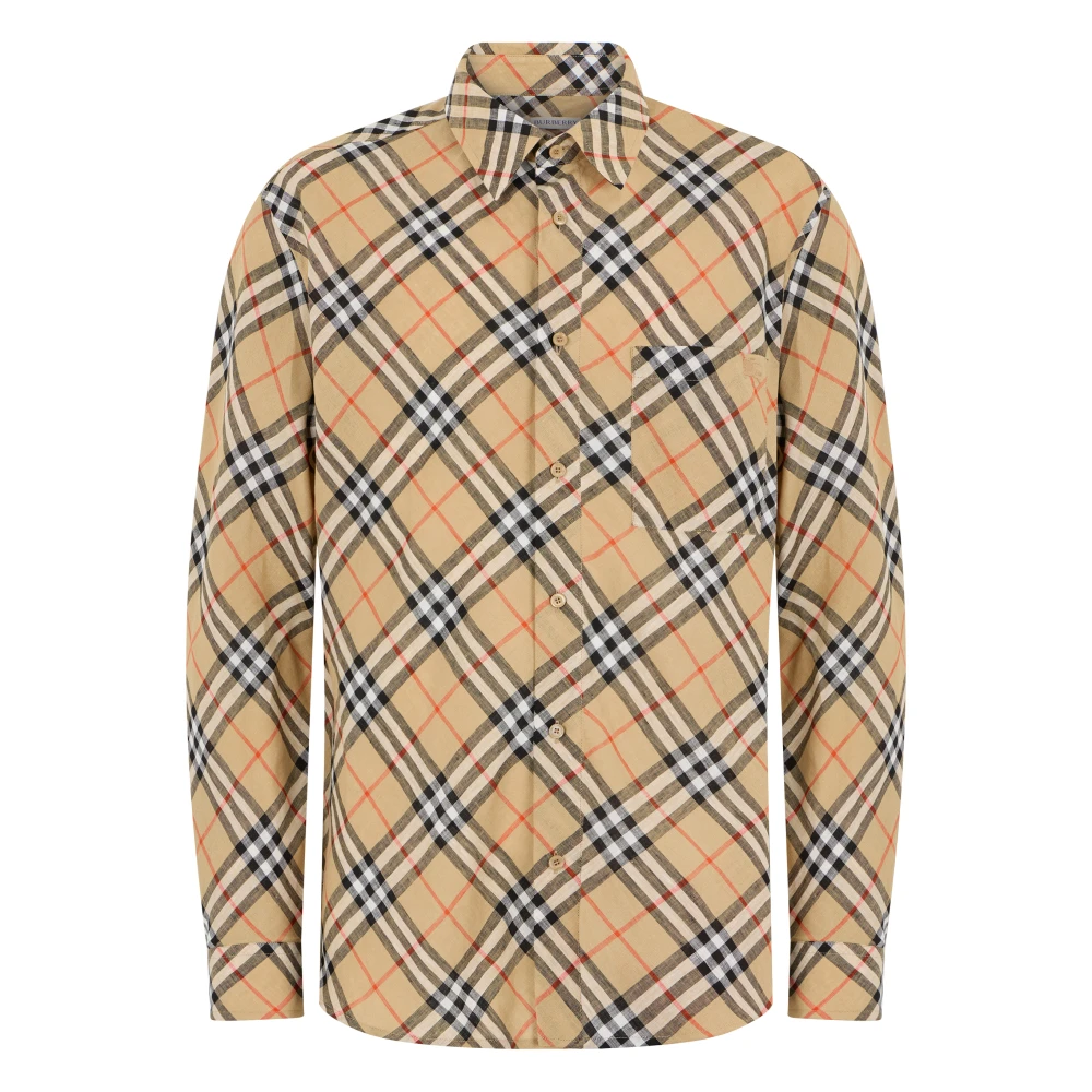 Burberry Herren Beige Shirts, Sgröße: