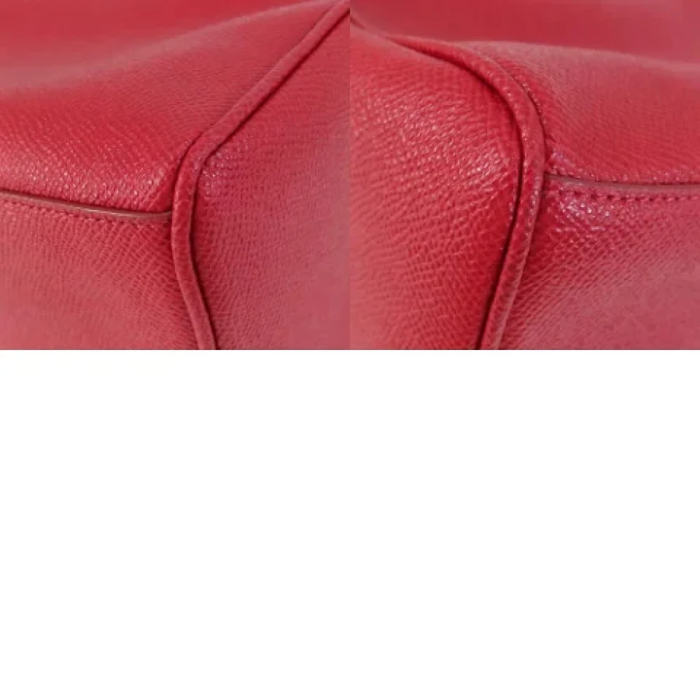 Coach Pre-owned Leather handbags Red Dames