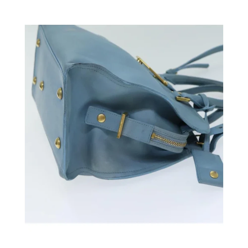 Saint Laurent Vintage Pre-owned Leather handbags Blue Dames