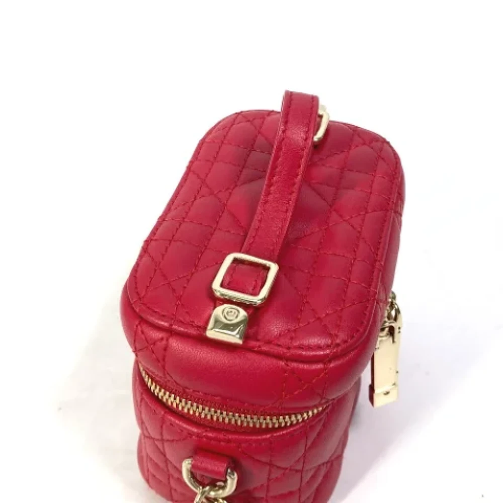 Dior Vintage Pre-owned Leather dior-bags Red Dames