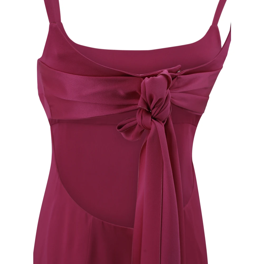 Max Mara Studio Fuchsia Mouwloze Enkellange Jurk Pink Dames