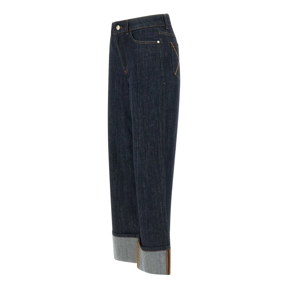 Kaos Donkerblauwe Stretch Denim Jeans Blue Dames